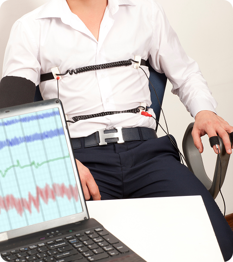 Specific Issue Polygraph Test examination in progress