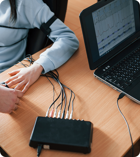 Specific Issue Polygraph Test examination in progress